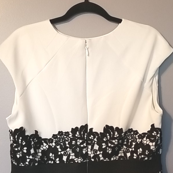 <NEW YORK & COMPANY> White Lined Sheath Dress - Picture 6 of 16